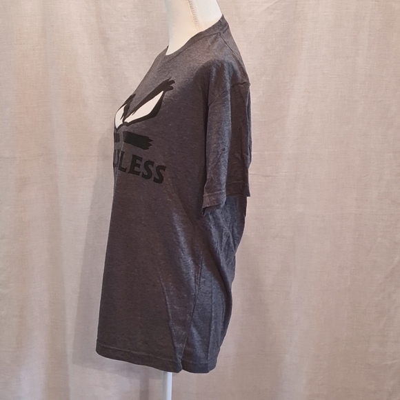 TEXAS STATE Renletless tee in grey, L, VGUC, League Champs on back, Cat eyes - Picture 2 of 5